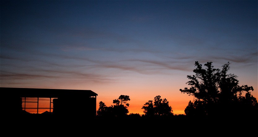 Mountains Through The Barn